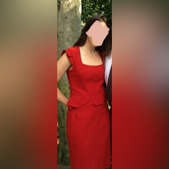 elie saab red dress size 40 - Picture 4 of 6